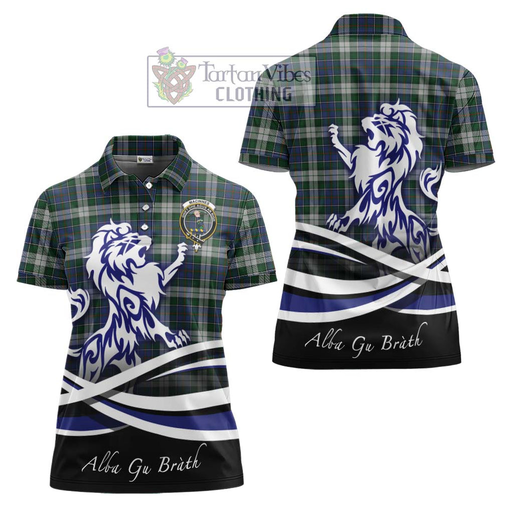 MacInnes Dress Tartan Women's Polo Shirt with Alba Gu Brath Regal Lion Emblem Women - Tartanvibesclothing Shop