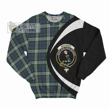 MacInnes Dress Tartan Sweatshirt with Family Crest Circle Style