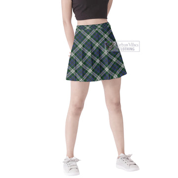 MacInnes Dress Tartan Women's Plated Mini Skirt Cross Style