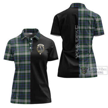 MacInnes Dress Tartan Women's Polo Shirt with Family Crest and Half Of Me Style