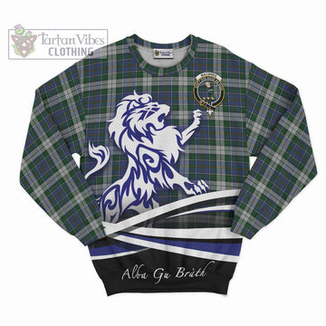 MacInnes Dress Tartan Sweatshirt with Alba Gu Brath Regal Lion Emblem