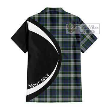 MacInnes Dress Tartan Short Sleeve Button Up with Family Crest Circle Style