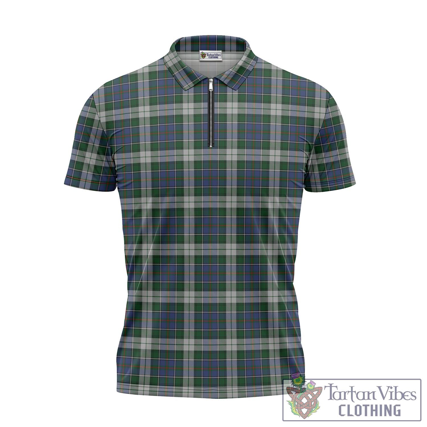 Tartan Vibes Clothing MacInnes Dress Tartan Zipper Polo Shirt