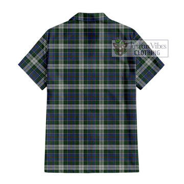 MacInnes Dress Tartan Short Sleeve Button Shirt with Family Crest DNA In Me Style