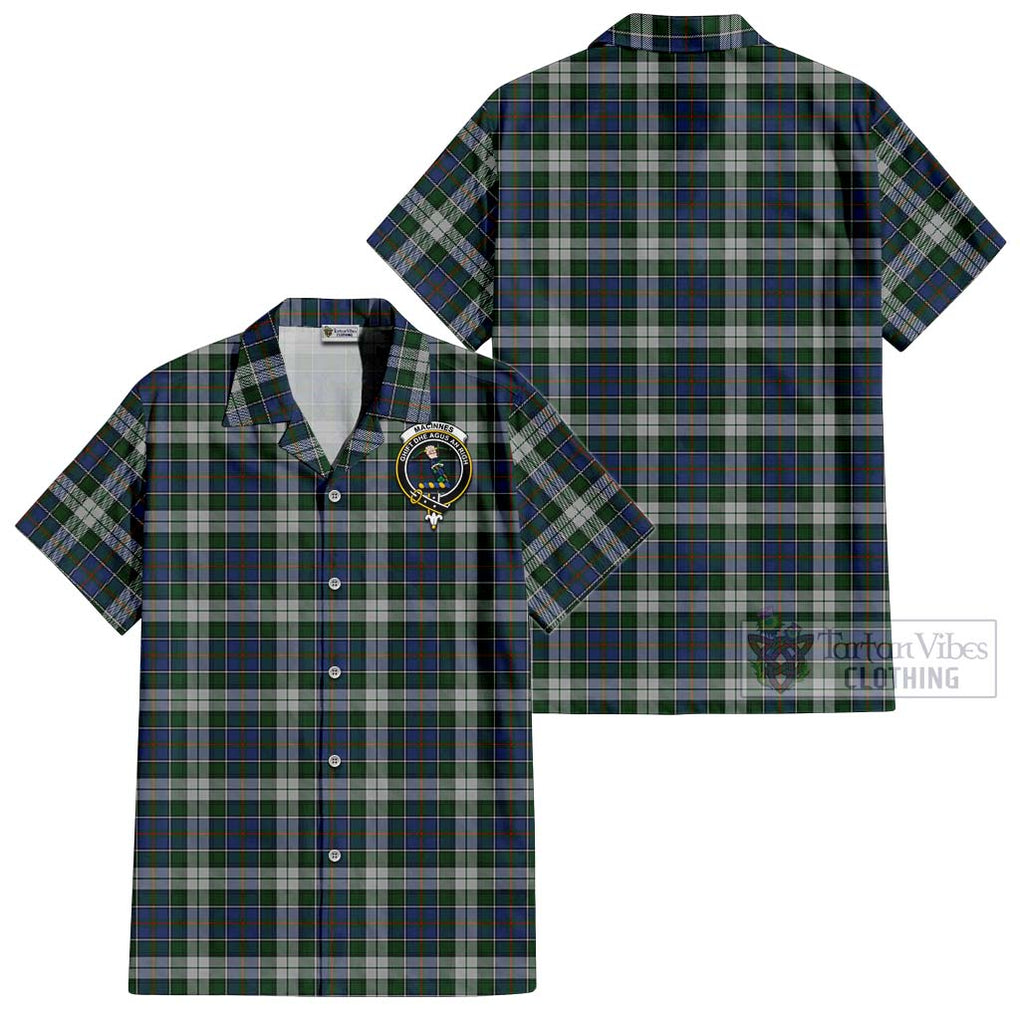 MacInnes Dress Tartan Cotton Hawaiian Shirt with Family Crest Kid - Tartan Vibes Clothing