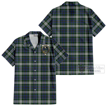 MacInnes Dress Tartan Cotton Hawaiian Shirt with Family Crest