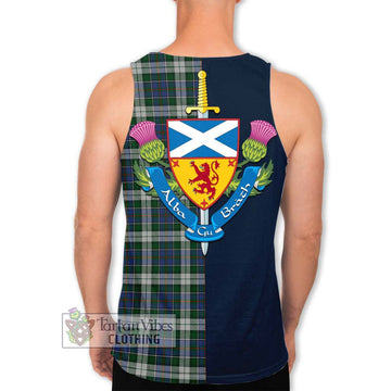 MacInnes Dress Tartan Men's Tank Top Alba with Scottish Lion Royal Arm Half Style