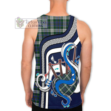 MacInnes Dress Tartan Men's Tank Top with Epic Bagpipe Style