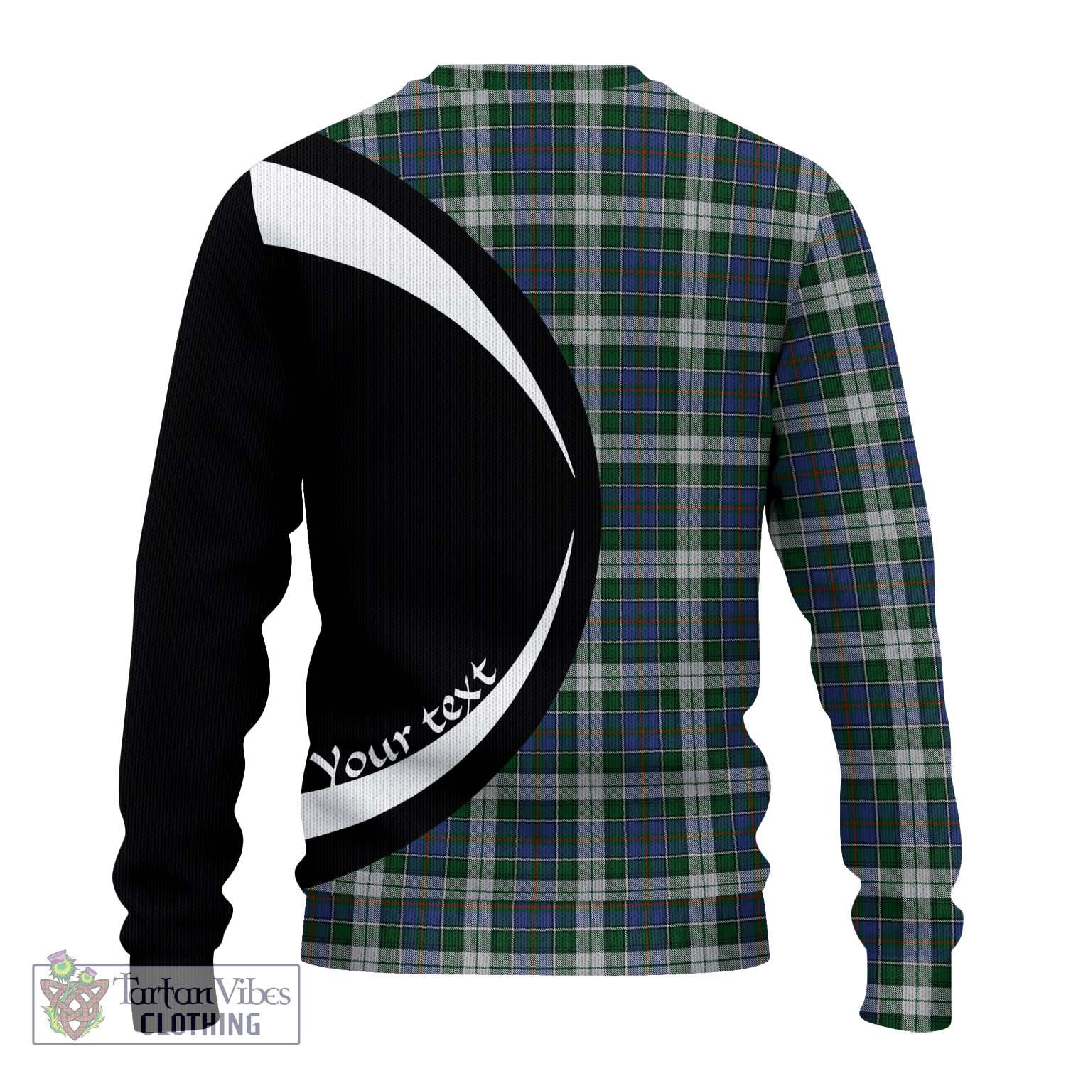 MacInnes Dress Tartan Knitted Sweater with Family Crest Circle Style - Tartan Vibes Clothing