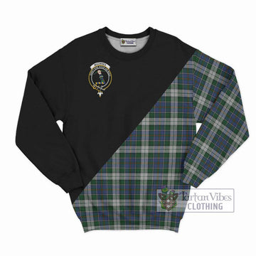 MacInnes Dress Tartan Sweatshirt with Family Crest and Military Logo Style