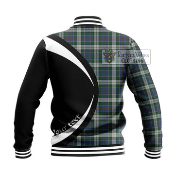 MacInnes Dress Tartan Baseball Jacket with Family Crest Circle Style