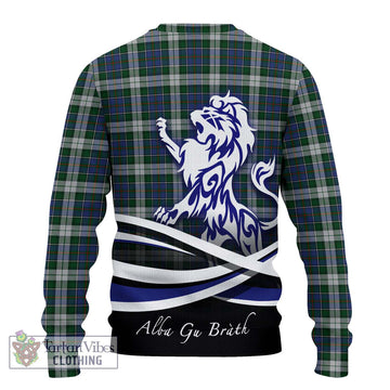 MacInnes Dress Tartan Ugly Sweater with Alba Gu Brath Regal Lion Emblem