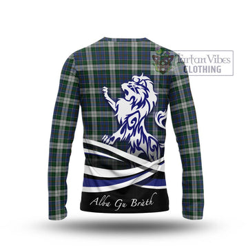 MacInnes Dress Tartan Long Sleeve T-Shirt with Alba Gu Brath Regal Lion Emblem