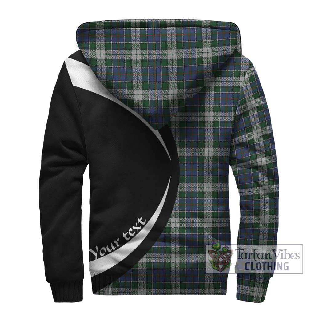 MacInnes Dress Tartan Sherpa Hoodie with Family Crest Circle Style - Tartan Vibes Clothing