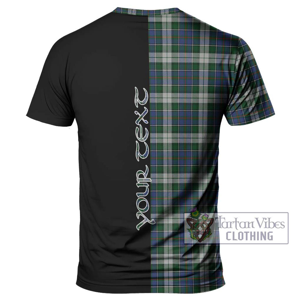 MacInnes Dress Tartan T-Shirt with Family Crest and Half Of Me Style - Tartanvibesclothing Shop