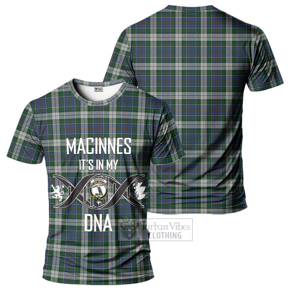 MacInnes Dress Tartan T-Shirt with Family Crest DNA In Me Style - Tartan Vibes Clothing