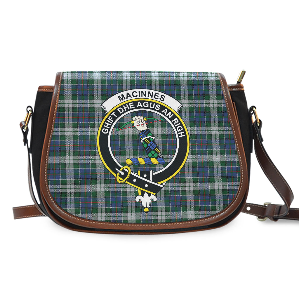 MacInnes Dress Tartan Saddle Bag with Family Crest - Tartan Vibes Clothing