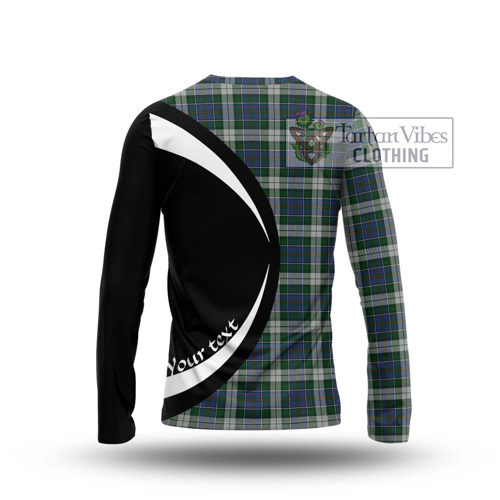 MacInnes Dress Tartan Long Sleeve T-Shirt with Family Crest Circle Style - Tartan Vibes Clothing