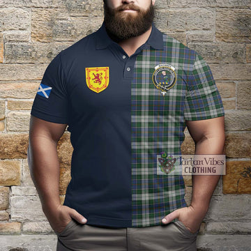 MacInnes Dress Tartan Polo Shirt Alba with Scottish Lion Royal Arm Half Style