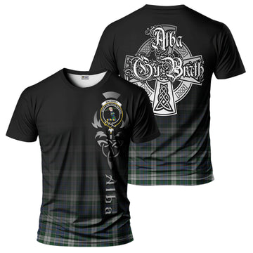 MacInnes Dress Tartan T-Shirt Featuring Alba Gu Brath Family Crest Celtic Inspired