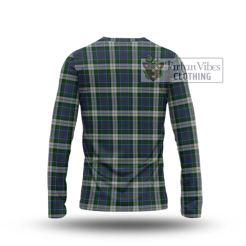 MacInnes Dress Tartan Long Sleeve T-Shirt with Family Crest DNA In Me Style - Tartanvibesclothing Shop