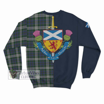 MacInnes Dress Tartan Sweatshirt Alba with Scottish Lion Royal Arm Half Style