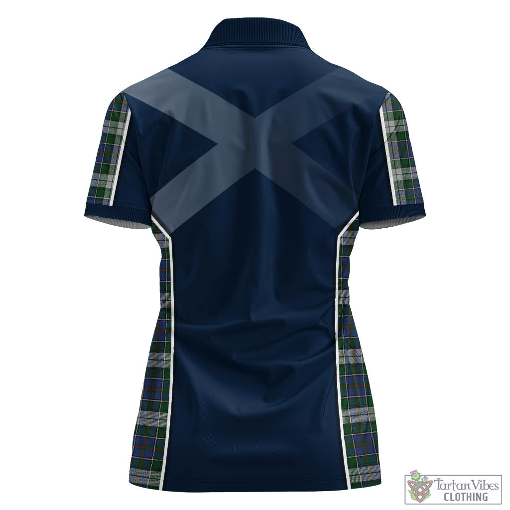 Tartan Vibes Clothing MacInnes Dress Tartan Women's Polo Shirt with Family Crest and Scottish Thistle Vibes Sport Style