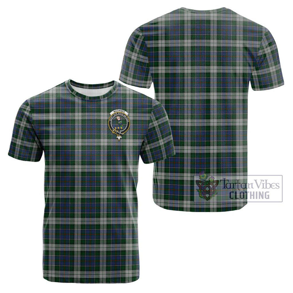 MacInnes Dress Tartan Cotton T-Shirt with Family Crest Kid's Shirt - Tartanvibesclothing Shop