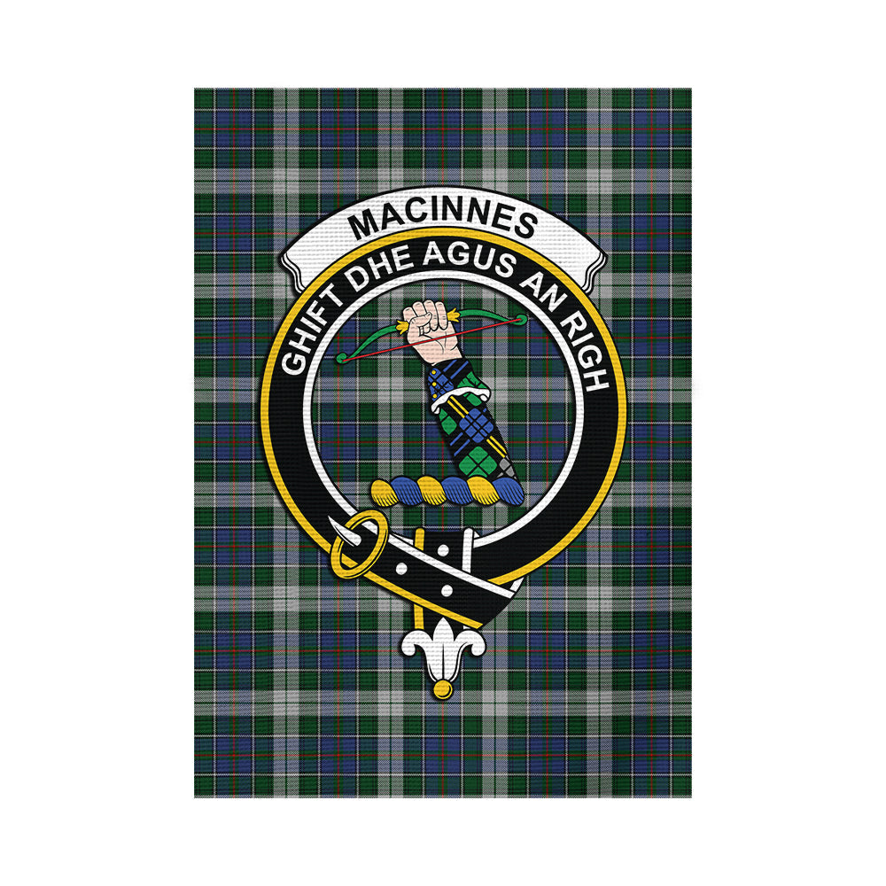 MacInnes Dress Tartan Flag with Family Crest - Tartan Vibes Clothing