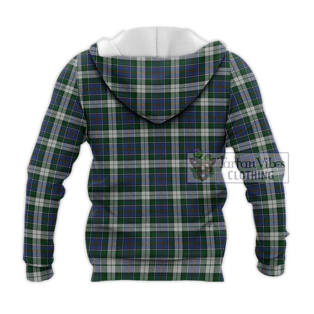 MacInnes Dress Tartan Knitted Hoodie with Family Crest DNA In Me Style - Tartanvibesclothing Shop