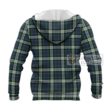 MacInnes Dress Tartan Knitted Hoodie with Family Crest DNA In Me Style