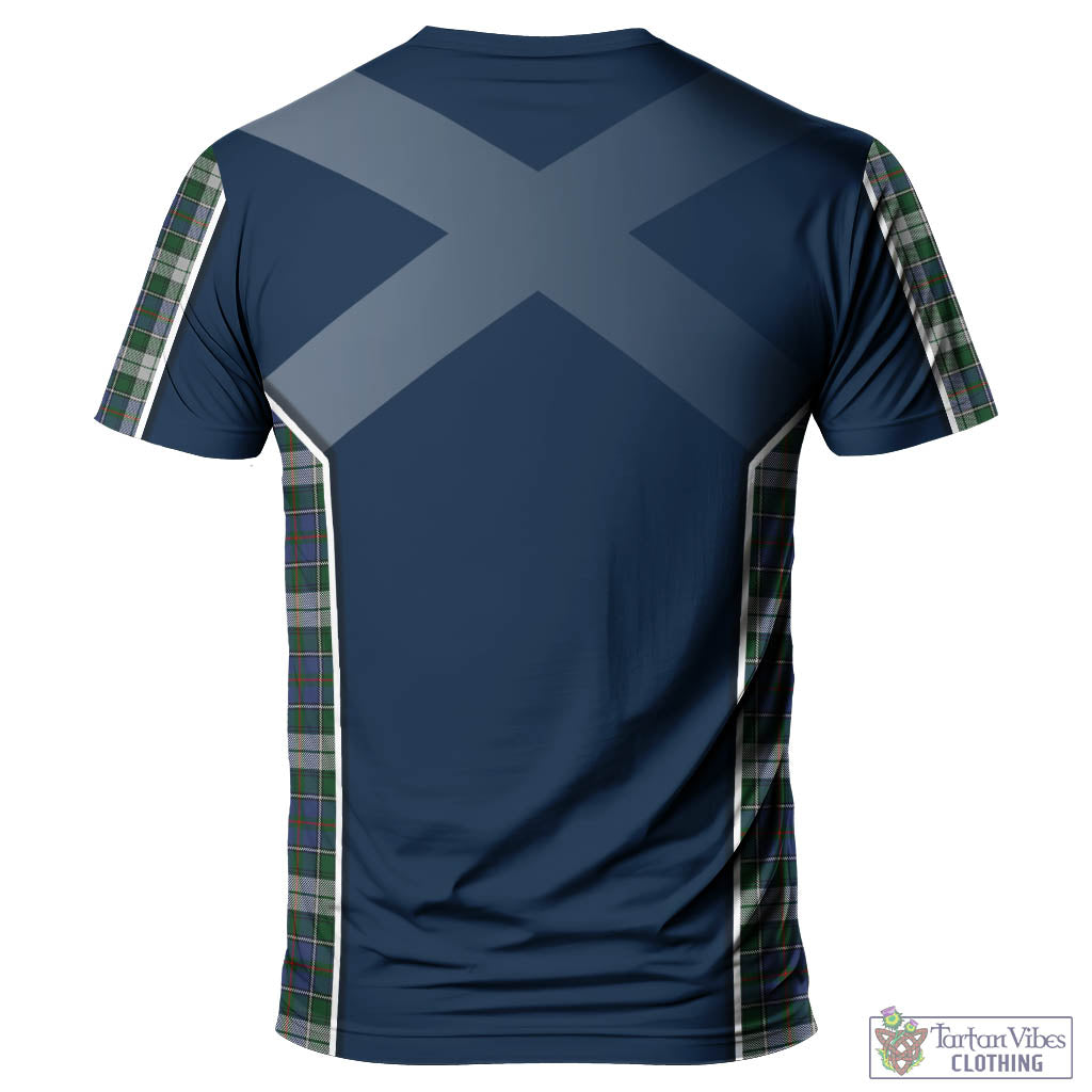 Tartan Vibes Clothing MacInnes Dress Tartan T-Shirt with Family Crest and Lion Rampant Vibes Sport Style