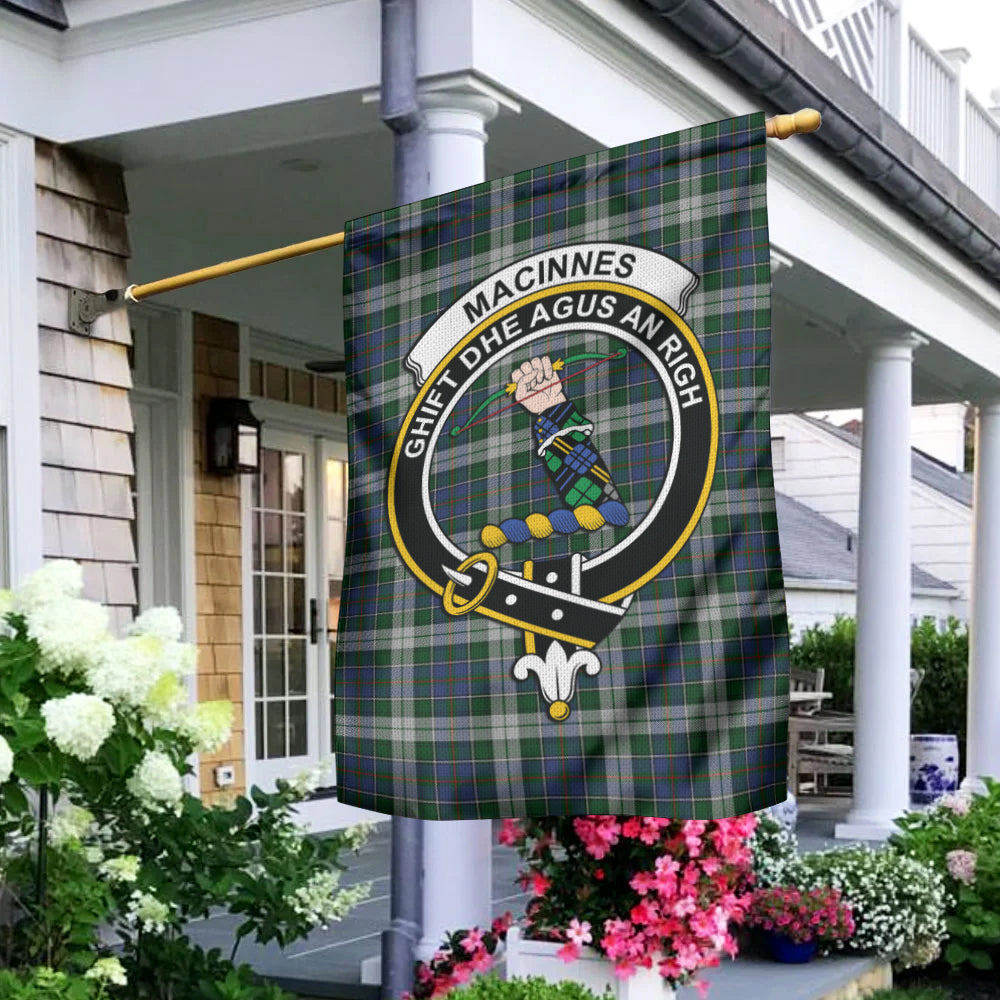 MacInnes Dress Tartan Flag with Family Crest - Tartan Vibes Clothing