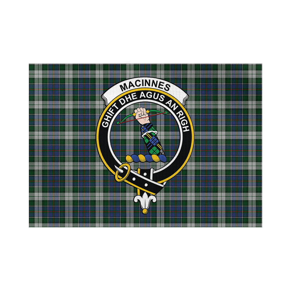 MacInnes Dress Tartan Flag with Family Crest - Tartan Vibes Clothing