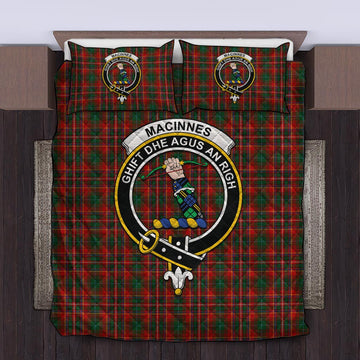 MacInnes Hastie Tartan Quilt Bed Set with Family Crest