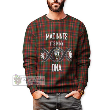 MacInnes Hastie Tartan Sweatshirt with Family Crest DNA In Me Style