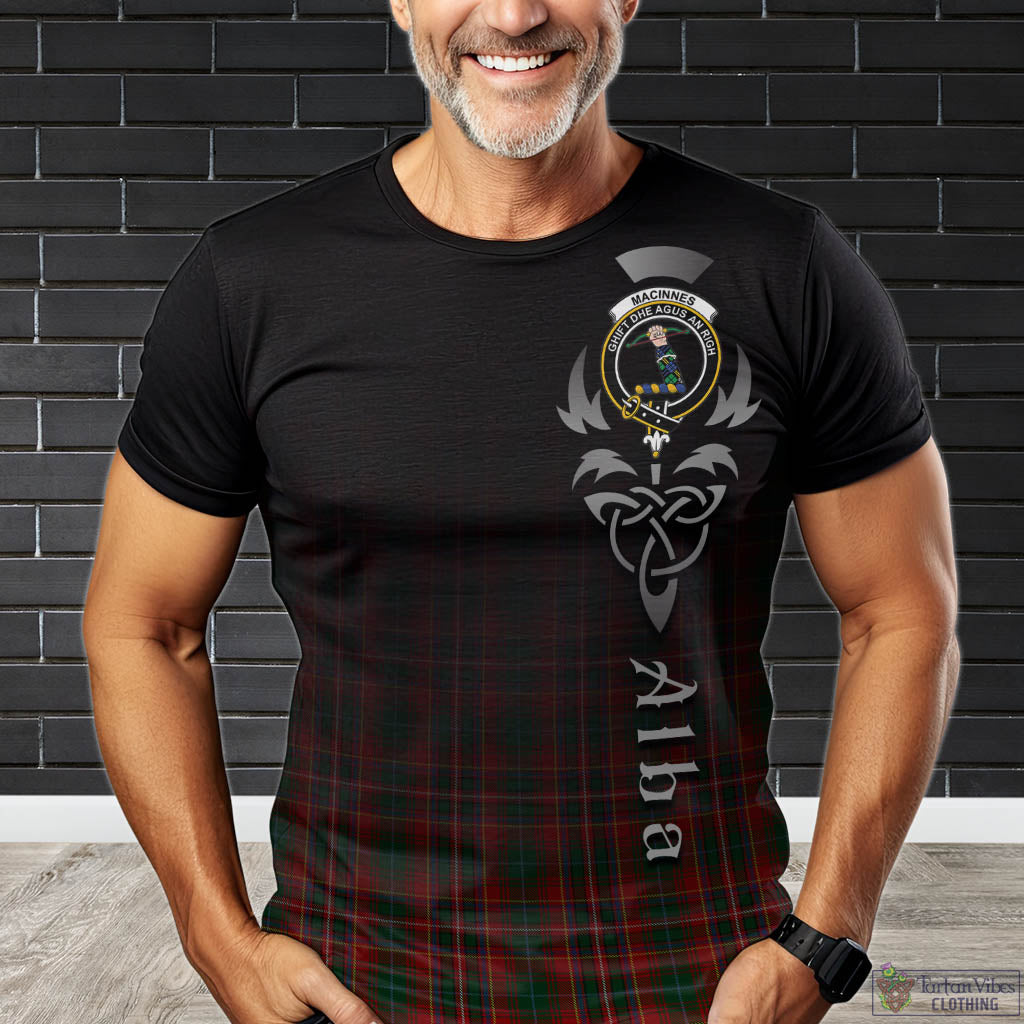 Tartan Vibes Clothing MacInnes Hastie Tartan T-Shirt Featuring Alba Gu Brath Family Crest Celtic Inspired