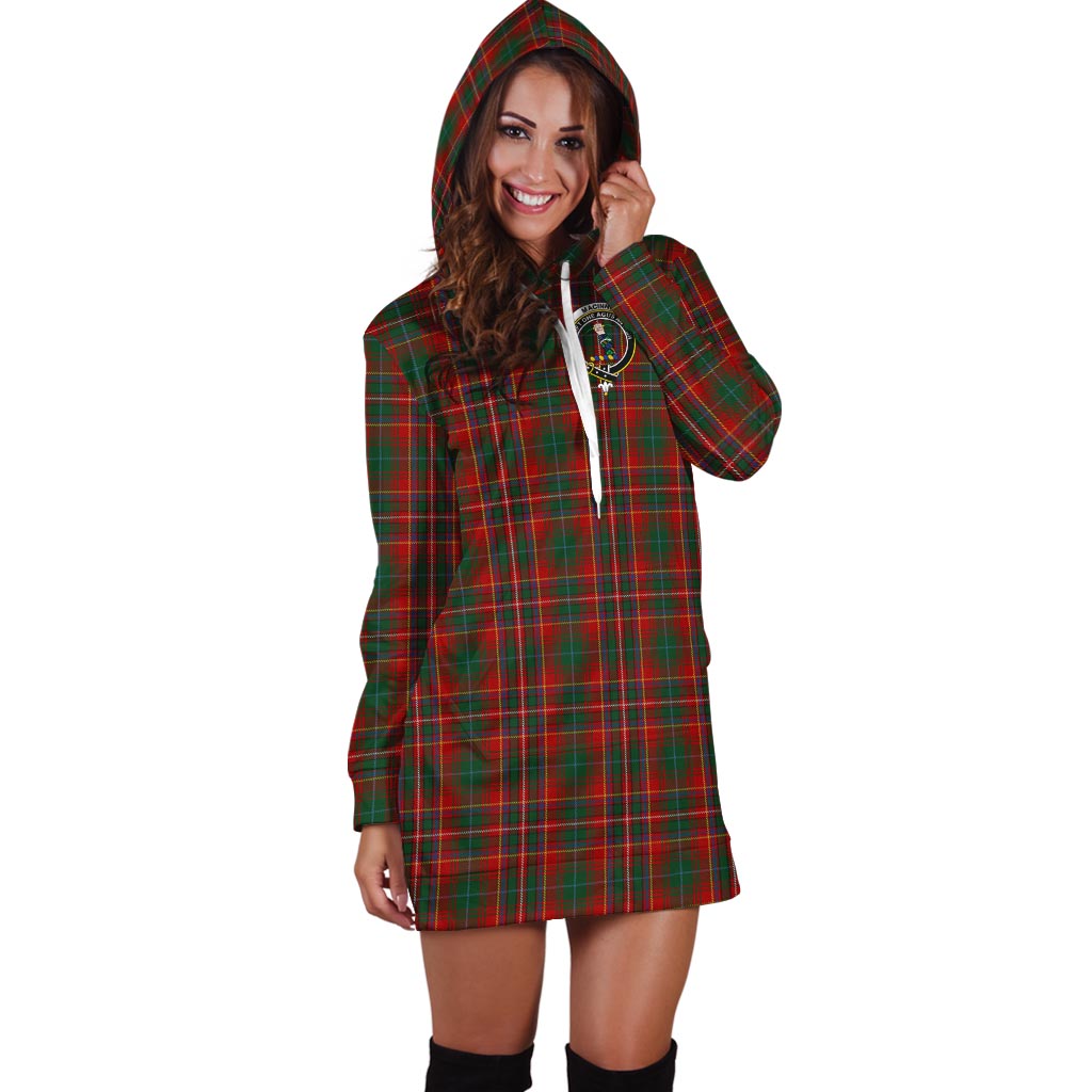 MacInnes Hastie Tartan Hoodie Dress with Family Crest - Tartan Vibes Clothing