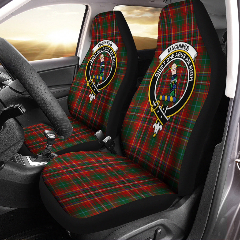 MacInnes Hastie Tartan Car Seat Cover with Family Crest One Size - Tartanvibesclothing