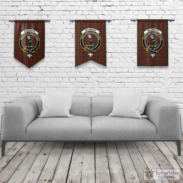 MacInnes Hastie Tartan Gonfalon, Tartan Banner with Family Crest