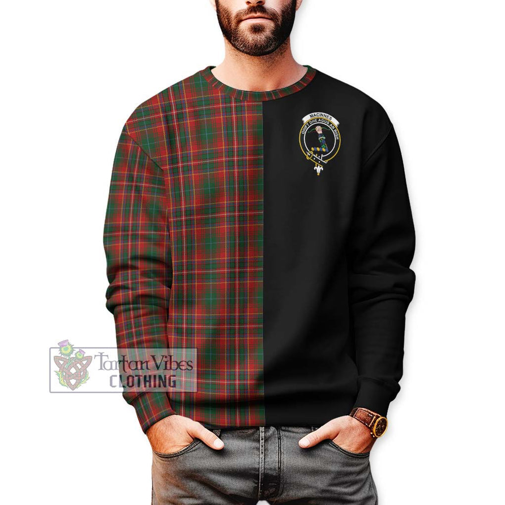 MacInnes Hastie Tartan Sweatshirt with Family Crest and Half Of Me Style Unisex - Tartanvibesclothing Shop