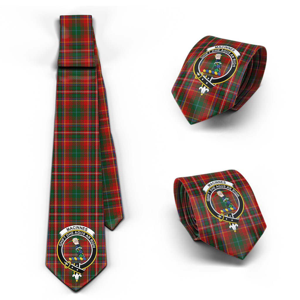 MacInnes Hastie Tartan Classic Necktie with Family Crest Necktie One Size - Tartan Vibes Clothing