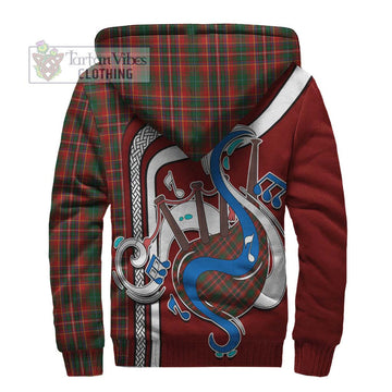 MacInnes Hastie Tartan Sherpa Hoodie with Epic Bagpipe Style