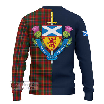 MacInnes Hastie Tartan Ugly Sweater with Scottish Lion Royal Arm Half Style