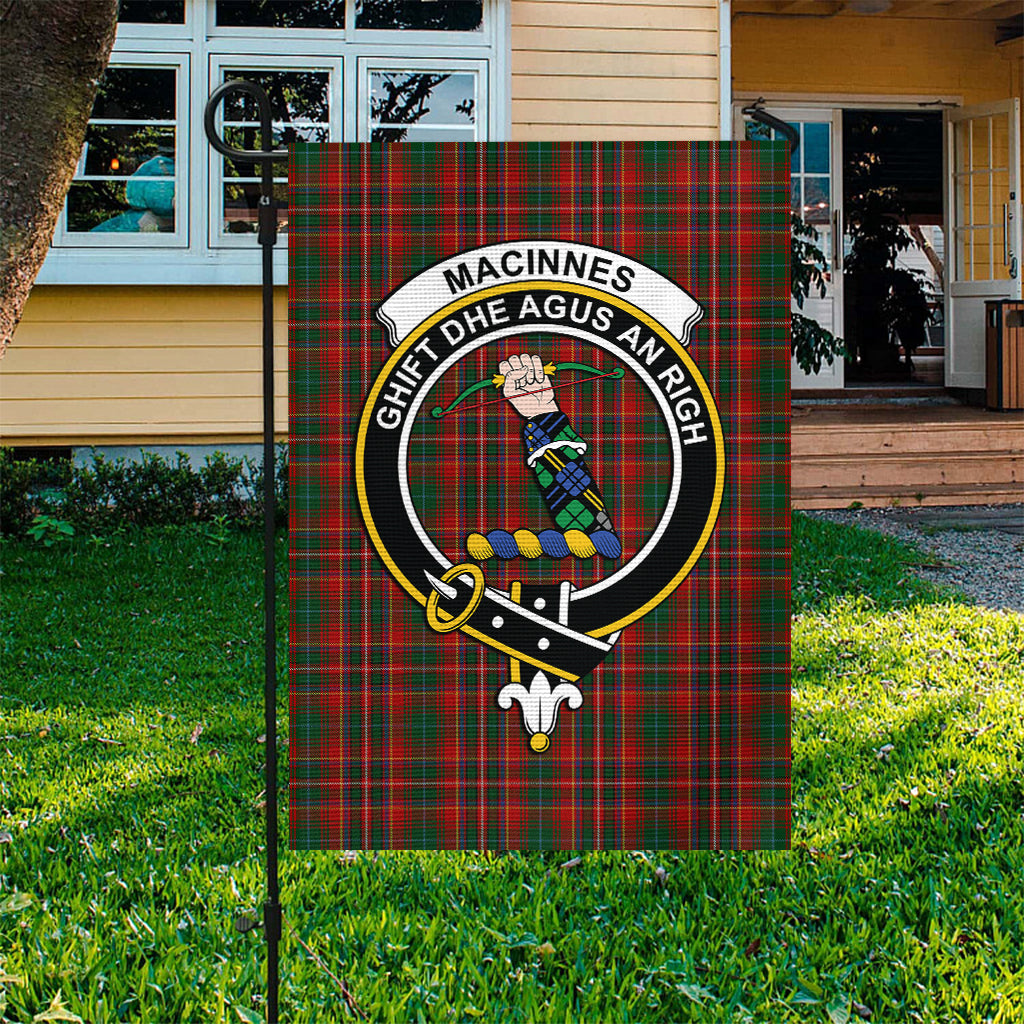 MacInnes Hastie Tartan Flag with Family Crest - Tartan Vibes Clothing