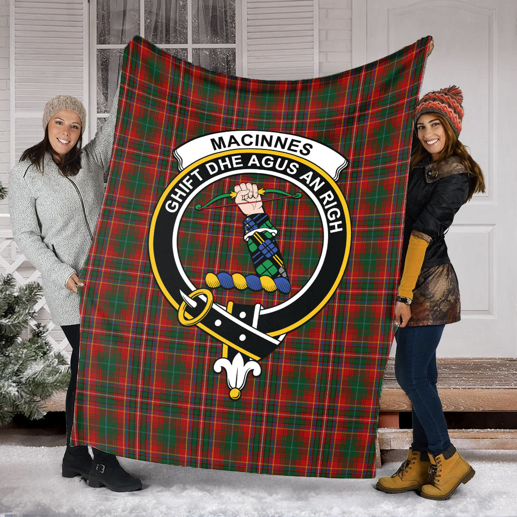 macinnes-hastie-tartab-blanket-with-family-crest