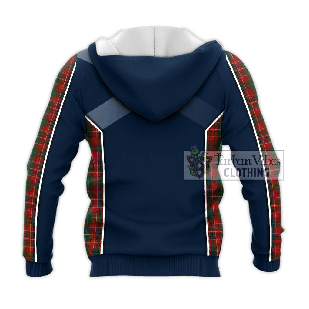 MacInnes Hastie Tartan Knitted Hoodie with Family Crest and Lion Rampant Vibes Sport Style - Tartan Vibes Clothing