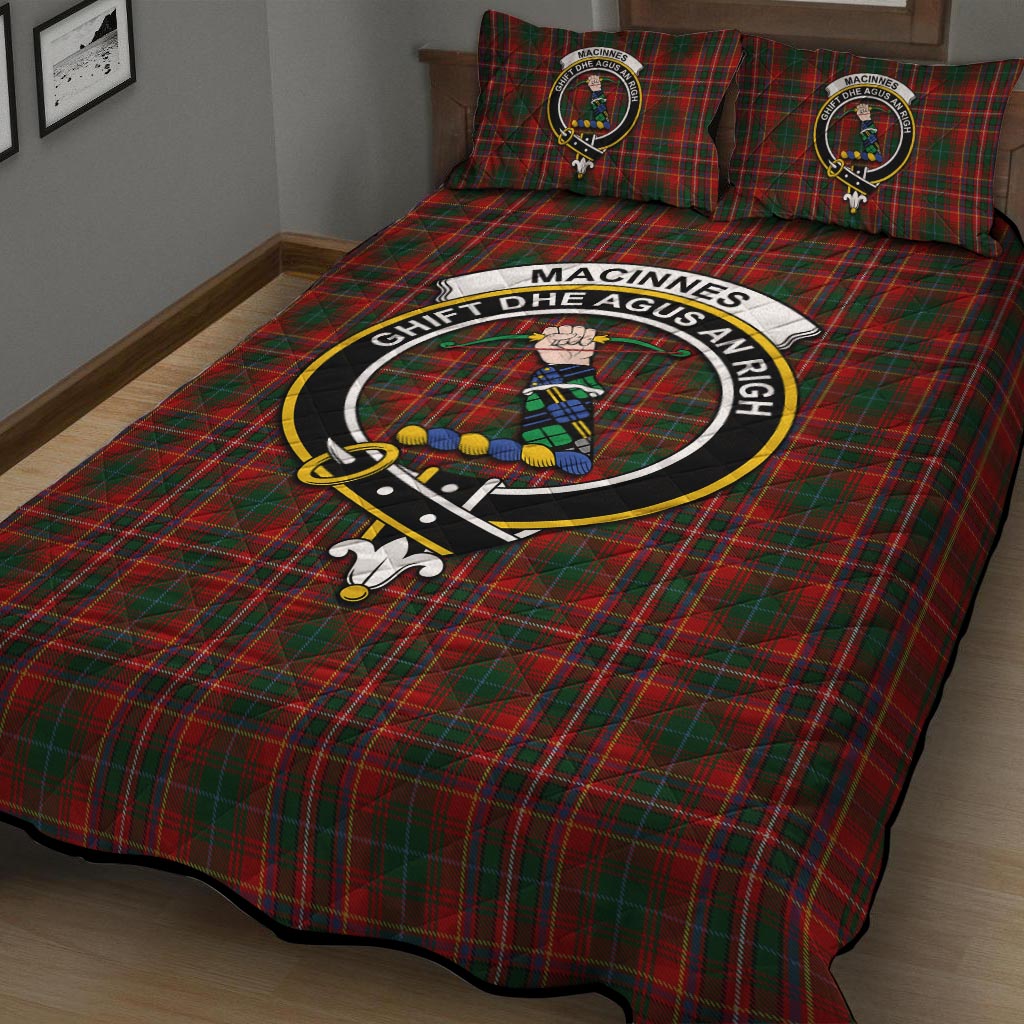 MacInnes Hastie Tartan Quilt Bed Set with Family Crest - Tartan Vibes Clothing