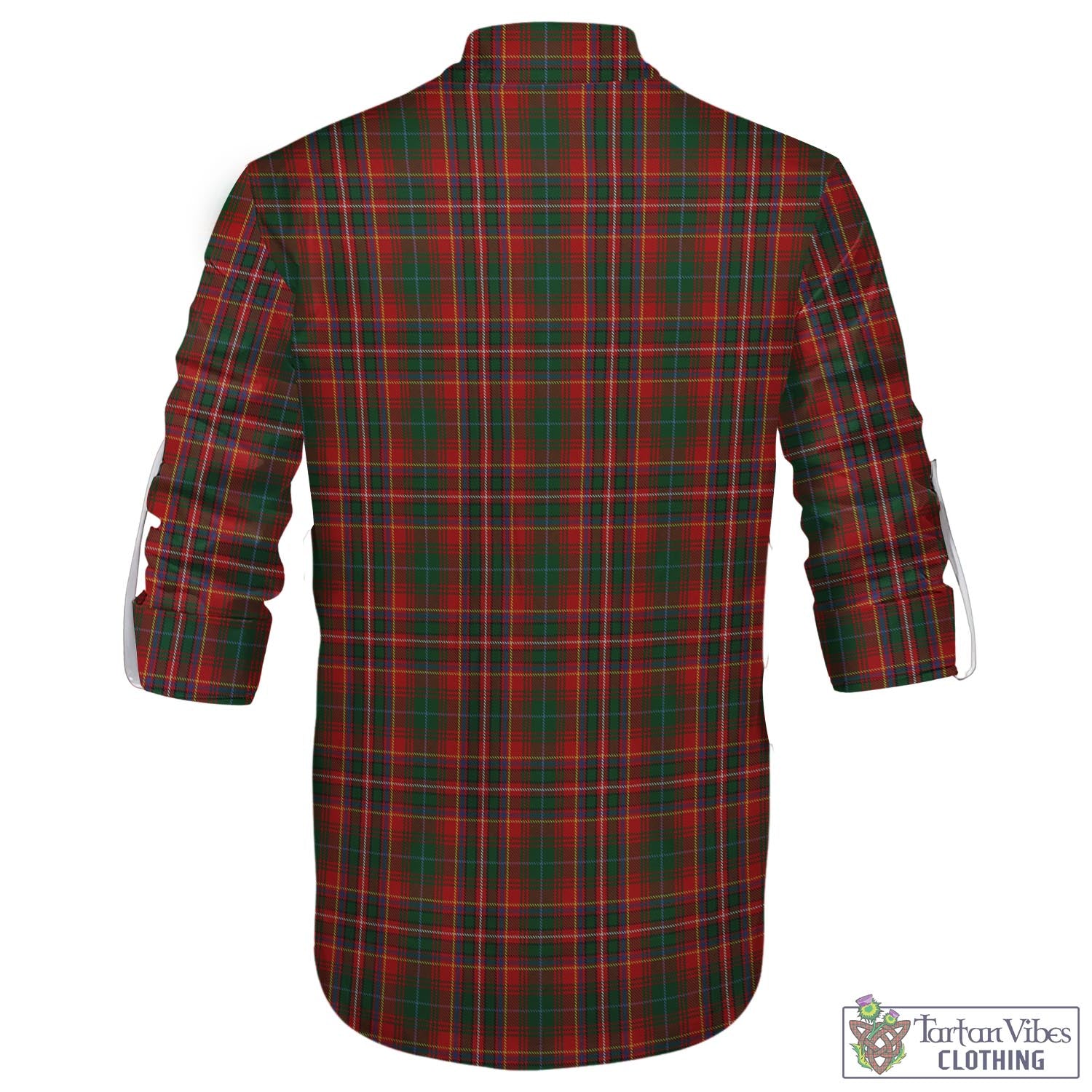 Tartan Vibes Clothing MacInnes Hastie Tartan Men's Scottish Traditional Jacobite Ghillie Kilt Shirt