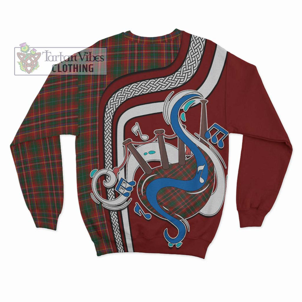 Tartan Vibes Clothing MacInnes Hastie Tartan Sweatshirt with Epic Bagpipe Style